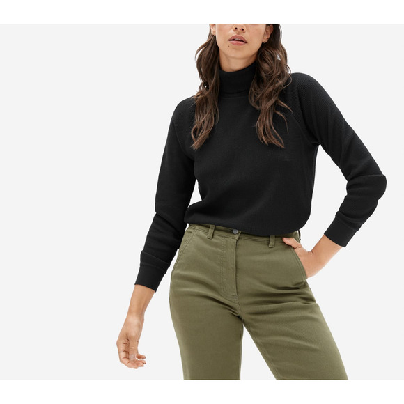 Everlane Sweaters - Everlane Organic Cotton Turtleneck Waffle Tee Size XS